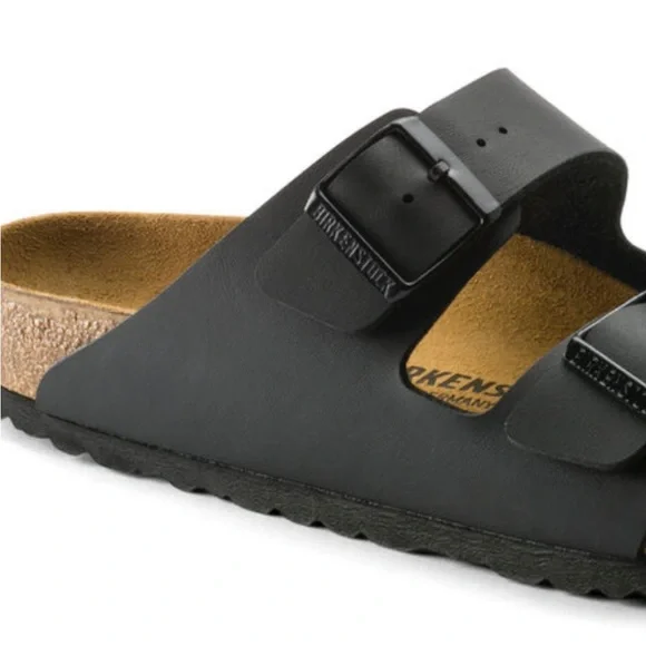 Birkenstock men’s Arizona Birko-Flor black new with tag - Picture 2 of 12